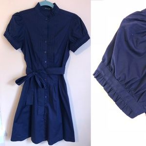 The Limited Button-Down Shirt dress with tie, Sz 8